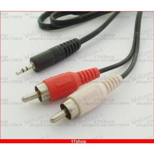 5 Sets 5FT 1.5M Audio Cable 2.5mm Stereo Plug to 2 RCA Plug Audio AV Cable