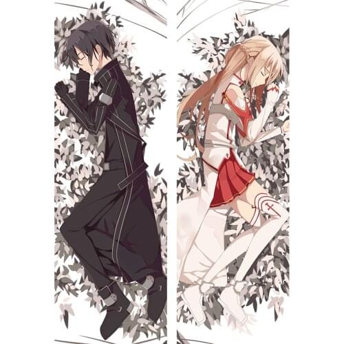 Anime Sword Art Online Kirigaya Kazuto & Yuuki Asuna & Asada Shino & Ayano Keiko Dakimakura Pillow Cover Hugging Body Pillowcase