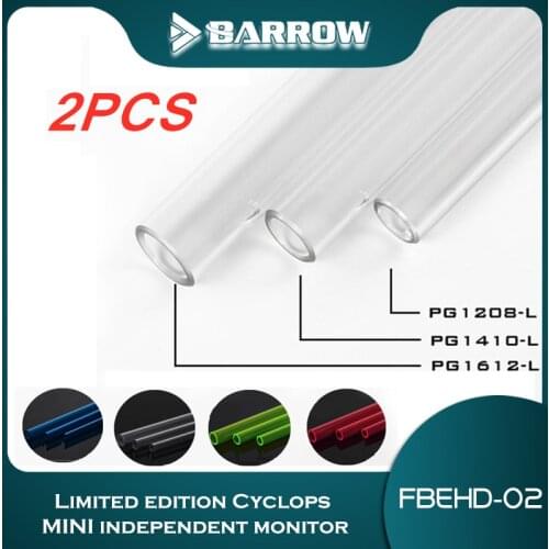 Barrow 2PCS PETG Hard TubeTransparent/ Blue /Green/ID8mm/ RedOD12mm - ID10mm/OD14mm -ID12mm/OD16mm water cooling cooler tube