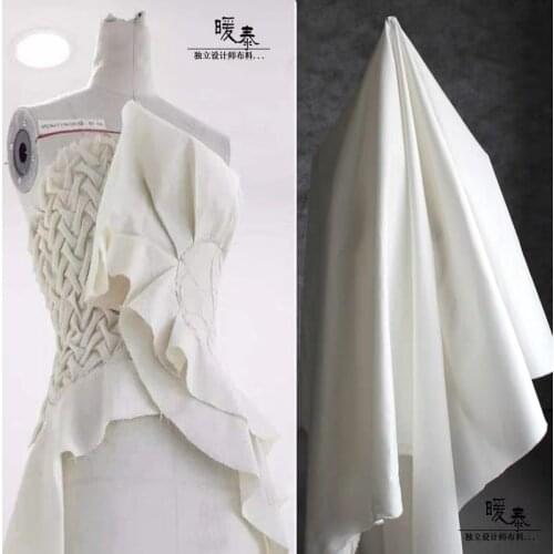 White Cotton Fabric Novice use Three dimensional tailoring DIY Shirt Trousers Coat Puppet costume Doll clothes Designer Fabric