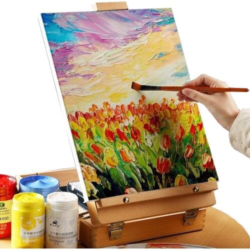 Wooden Easel for Painting Sketch Easel Drawing Table Box Oil Paint Laptop Accessories Painting Art Supplies For Artist