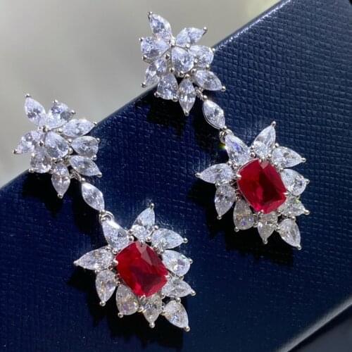 Designer Fashion 925 Sterling Silver Jewelry 3A Cubic Zirconia Party Earring
