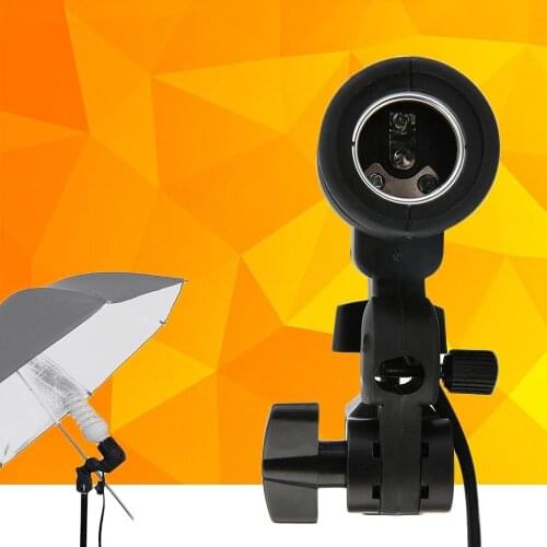 Hot Sale Lamp Holder E27 Socket Flash Umbrella Bracket Photo Lighting Bulb Holder For Photography Studio Accessories EU