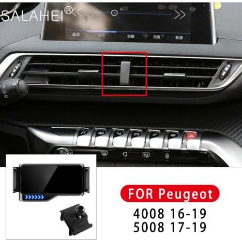 Gravity Car Holder For Peugeot 4008 16-19 5008 17-19 in Car Air Vent Clip Mount Stand No Magnetic Mobile Phone Holder GPS Stand