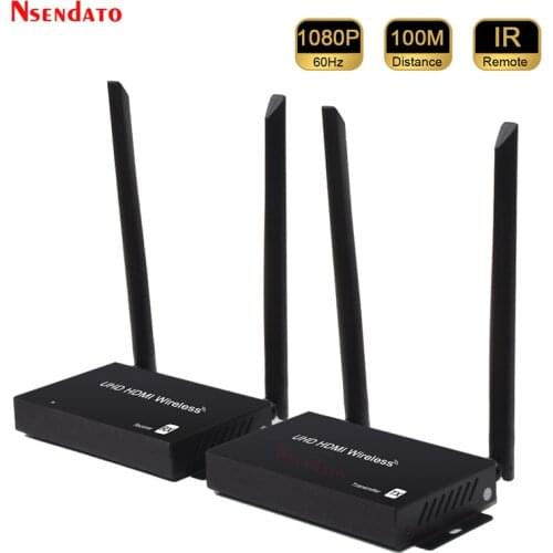 HDMI Wireless Video Transmitter Receiver kit 4K 60Hz 100M UHD HDMI USB KVM Switch Switcher Extender for Mouse keyboard Monitor