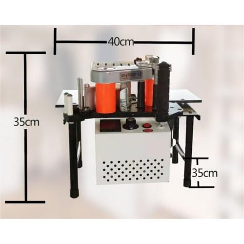 Edge Banding Machine Portable Wood PVC Two-sided Gluing Edge Bander with Tray & Cut Adjustable Speed 110/200V 1200W 1000ml