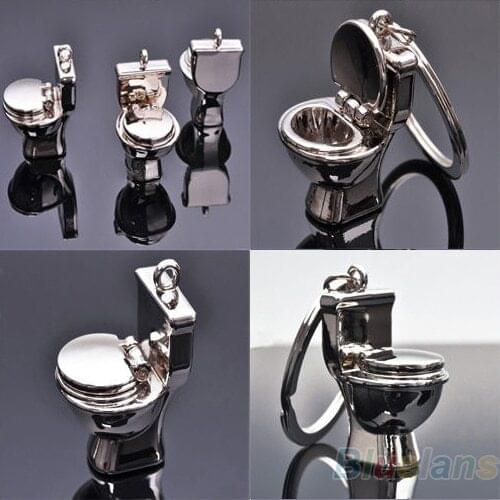 Hot Creative Toilet Keychain Simulation Mini Keyring 3D Pendant Fashion Gift 77MX BD7D