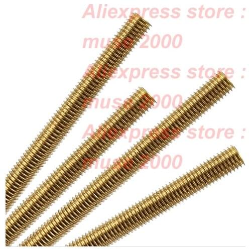 M4 m5 M6 M8 M10 M12 M14 M16 m18 m20 full thread BRASS rod pontil Length 200mm copper pole screw bolt bar light hanger LIGHTs