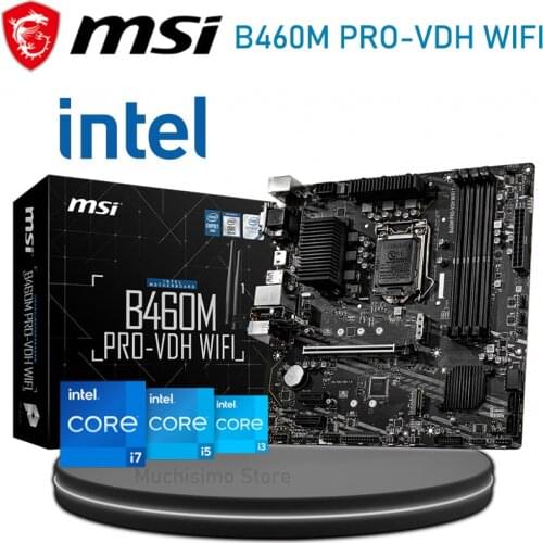 NEW MSI B460M PRO-VDH WIFI Motherboard LGA 1200 DDR4 10th Gen Intel Core Desktop Intel B460 128GB LGA1200 DDR4 M.2 WiFi 2.5G LAN