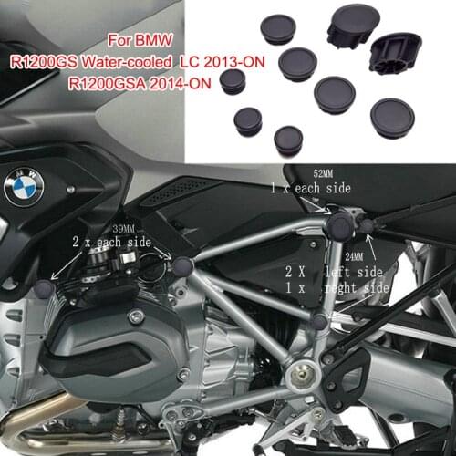 Modified fits BMW R1200GS Water-cooled LC 2013-ON GSA 2014-ON Frame Decorative Cover Frame End Caps Plugs R 1200 GS LC R1200GS