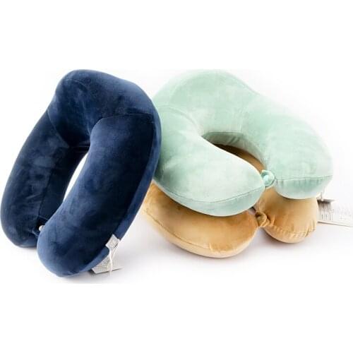 Soft U Shape Memory Foam Travel Neck Pillow Home Outdoor Car Plane Textile Cotton U-Shaped Pillows Head Rest Cushion