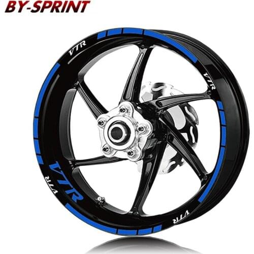 Motorcycle For HONDA VTR 1000/1000F vtr Wheel Decals Stickers Stripes Waterproof Reflective Wheel Stickers Set