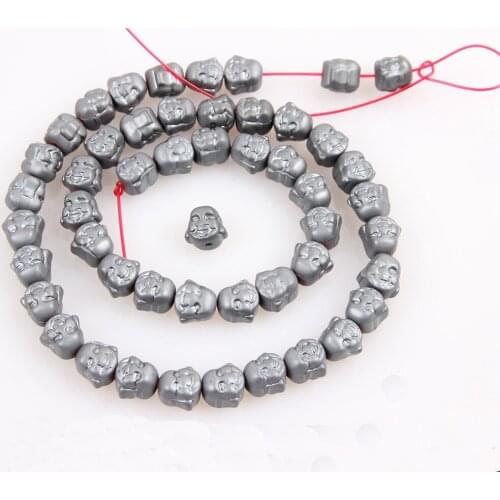 Natural Stone 8mm Hematite Non-magnetic Religious Buddha Energy Loose Beads Jewelry Making New DIY Bracelet Necklace Accessories