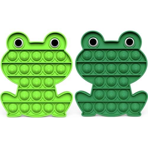 New Cartoon Animal Toy Push Bubble Sensory Toy Autism Anti Stress Silicone Desktop Educational Decompression Toy