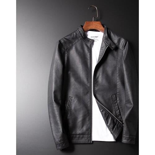 New Men Leather Suede Jacket Fashion Autumn Motorcycle PU Leather Clothes Male Winter Jackets Outerwear Faux Leather Coat M-5xl