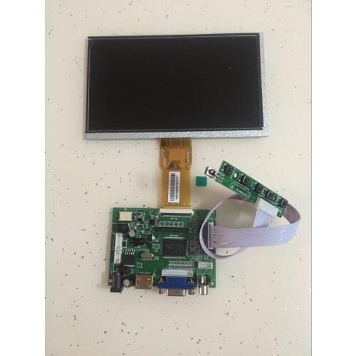 New 7 inch 1024*600 LCD Display Screen TFT Monitor 7300101463 with HDMI VGA AV Input Driver Board Controller (remote control)