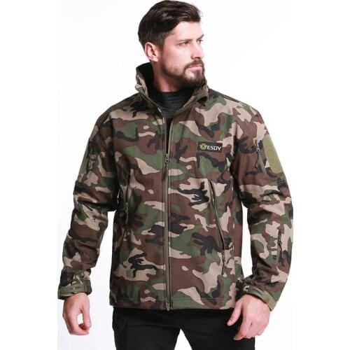 Autumn Winter Outdoor Parka Camouflage Army Uniform Tactical Long Sleeve Coat Windproof Jacket Training Fishing Good Quality
