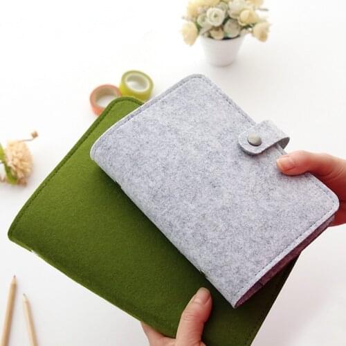 Felt Loose-leaf Notebook Cover A5/A6/A7spiral notebook personal organizer Cute ring stationery binder