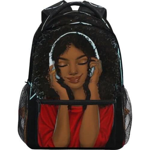 ALAZA Water Resistant Children School Bag for Boy Afro Girls Black women High School Backpack for Teenagers Kids Laptop Bookbags