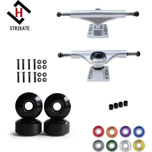 139mm skateboard trucks wheels set 5.25inch skateboard bridge 100A 52*32mm wheels with Bearing Hardware Combom