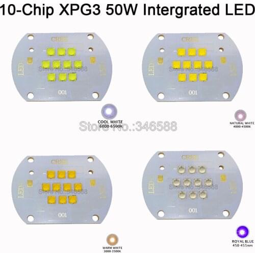 50W Cree XP-G3 XPG3 Multi Chip 10-LED High Power LED White Warm White Neutral White DC30V-36V 1500mA LED Emitter Light Lamp