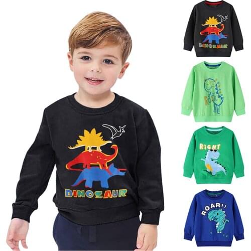 Hoodies for girls baby boy clothes Children Kids Boys Cartoon Dinosaur Tops Shirts Casual Sweatshirt Pullover худи для девочек
