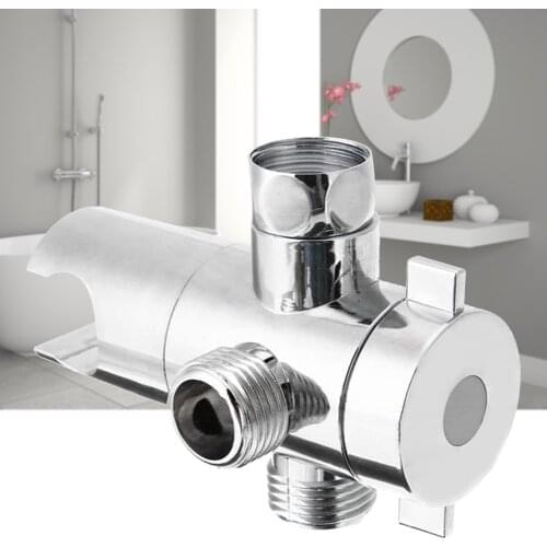 Shower Head Diverter Valve 3 Way Tee Connector Sanitary Outlet Water Distributor T Adapter for Toilet Closestool Bathroom