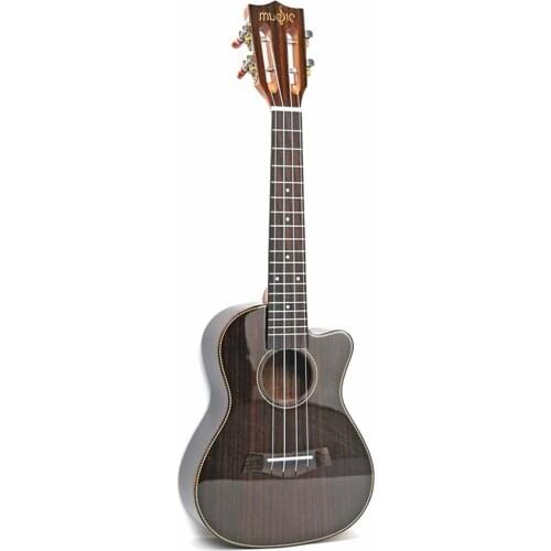 Rosewood 23" Concert 4 Strings Cutaway Guitar ukulele Uke Hawaii mini small guita travel acoustic guitar Uke Concert ukelele