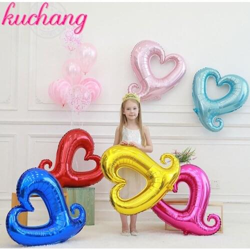 1pcs 40inch 100cm*108cm light Large hook heart shape foil balloons heart balloon wedding party decoration marriage balloons