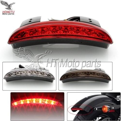 Motorcycle Tail Light Lamps Motor Cafe Racer Rear Fender Edge Brake Taillight For Harley Touring Sportster XL 883 1200