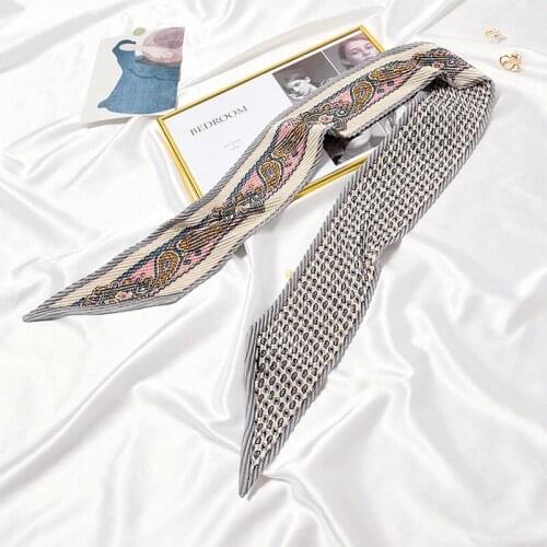 New Women Pleated Silky Bandana Scarf Bright Wide Choker Decorated Shirt Neck Scarf Girl Crinkle Stylish Headband