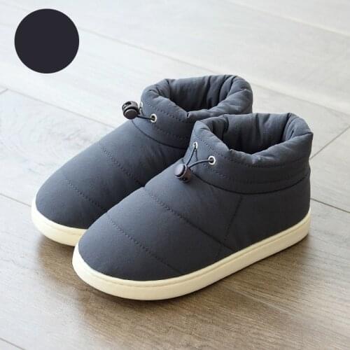 Woman Warm Boots Cotton Fabric Warm Shoes for 2021 Winter Female Non-slip Down Thick Bottom Warm Shoes Comfort Soft Down Ankle