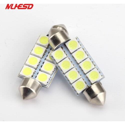 10x 36mm39mm41mm 5050 8SMD White Micro General Car Interior Festoon Dome Lamp Car Tail Light Parking Door Map LED Light Bulbs