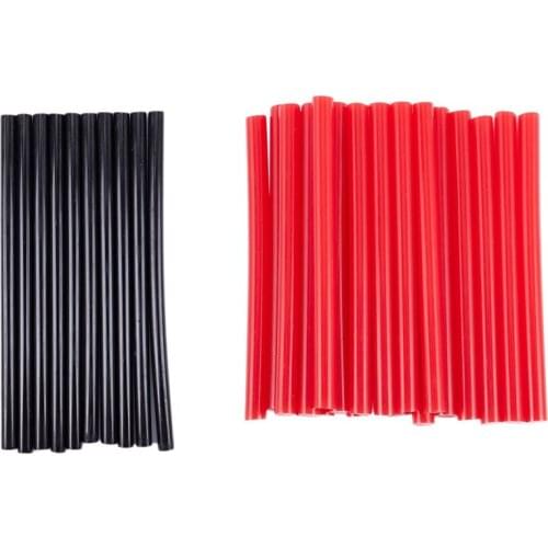 20Pcs Red Hot Melt Glue Gun Adhesive Sticks 7X100mm for Craft Model with 10PCS Hot Melt Glue Adhesive Sticks 150X7mm