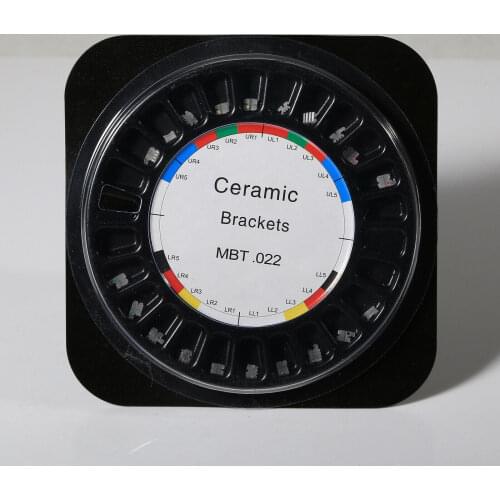 20 pcs Dental Orthodontic Ceramic Bracket Braces MBT 022 Slot 345 hooks Brackets