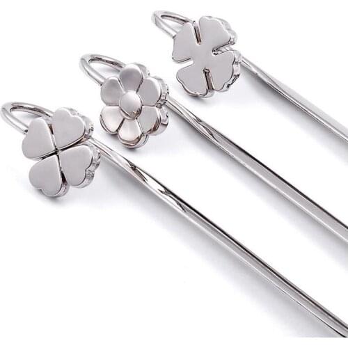 3 Patterns for Options Delicate Stainless Steel Bookmark Escolar Paper Bookmark Books Holder School Supplies