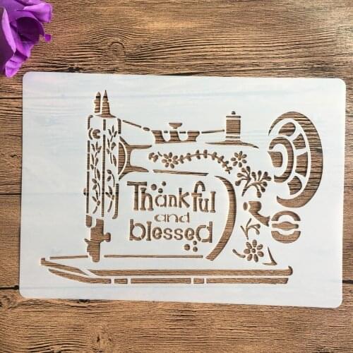 A4 29 * 21cm Sewing machine Mandala DIY Stencils Wall Painting Scrapbook Coloring Embossing Album Decorative Paper Card Template