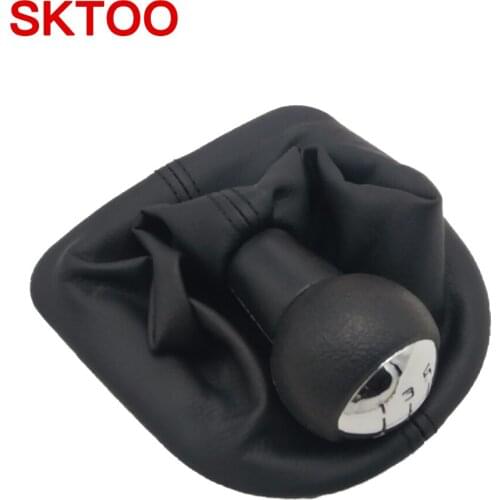 Car 5 speed Manual Gear Stick Shift Lever Knob Gearstick Gaiter Boot for Peugeot 207 307 406 2006-2013 Leather