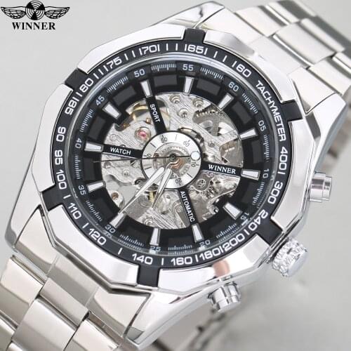 Fashion Top Brand Winner Mens Watches Luxury Skeleton Clock Man Classic Sport Watch Gift Automatic Mechanical Relogio Masculino
