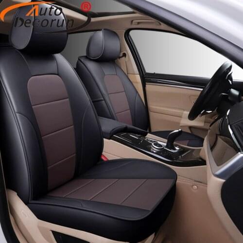 AutoDecorun Perforated Cowhide Car Seat Covers for Chevrolet Captiva Accessories Seat Cover Leather 5/7 Seat Protector 2008-2012