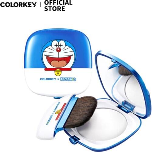 Colorkey doraemon rosto pressionado controle de iluminar corretivo acabamento suave prova dwaterproof maquiagem anime