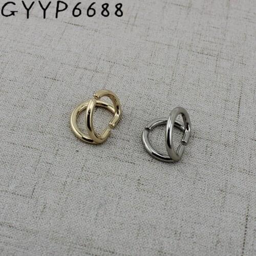 10pcs 16mm Inside Double d ring hardware metal round edge d-ring,Rings for Strap Bags Garment Accessories Belt Connector