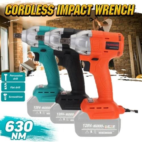 Dreamburgh 128VF Electric Impact Brushless Wrench For Makita Battery Cordless Electric Wrench Replacement 630Nm LED Power Tools