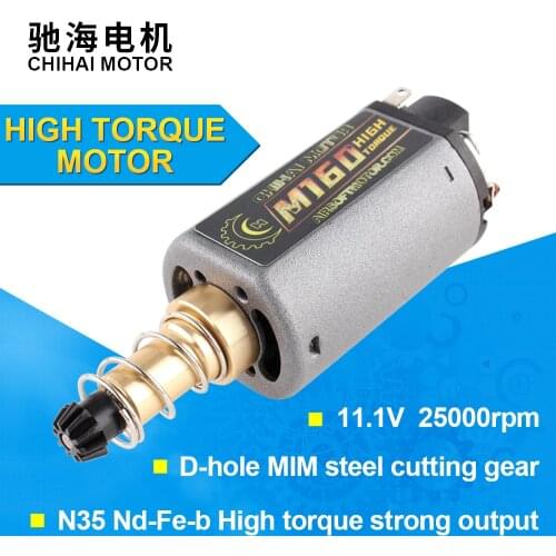Chihai motor CHF-480WA-M160-22TPA N35 NdFeB 25000RPM High Torque AEG Motor Long Axis for Ver.2 Gearbox AirsoftAK M16/M4/MP5/G3/P