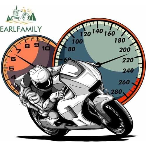 EARLFAMILY 13cm x 12cm for A Motorcycle Racer Car Stickers Graffiti Sticker Waterproof Vinyl Car Wrap Scratch-proof RV Decal