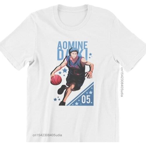 Kuroko No Basket Sports Anime Series Sharkie Men Oversized T Shirt Pure Cotton Tees Harajuku Tshirt Fast Ship