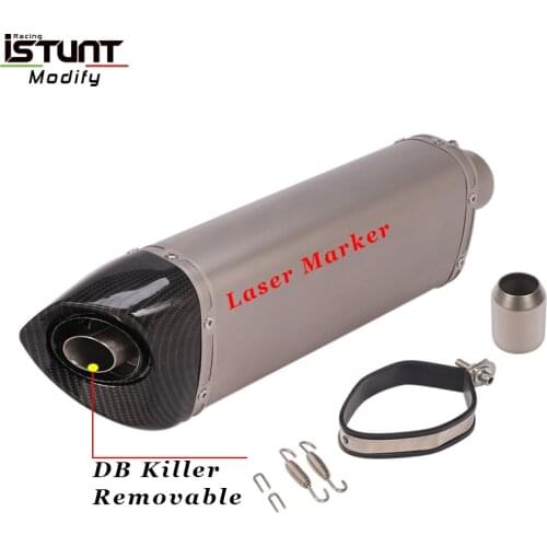 51MM Universal Motorcycle stainless steel Exhaust Pipe Escape Muffler Removable DB Killer For R3 R6 Z900 TRK502 CBR500 CBR1000