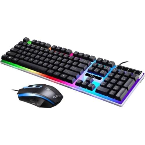 Gaming Keyboard And Mouse Wired Backlight Mechanical Feeling Keyboard Gamer kit Silent 3200DPI Gaming Mouse Set for PC Laptop