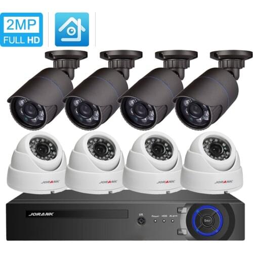 8CH 1080P Video Surveillance Kit Camera Video Surveillance Outdoor CCTV Camera Security System Kit CCTV System for Home