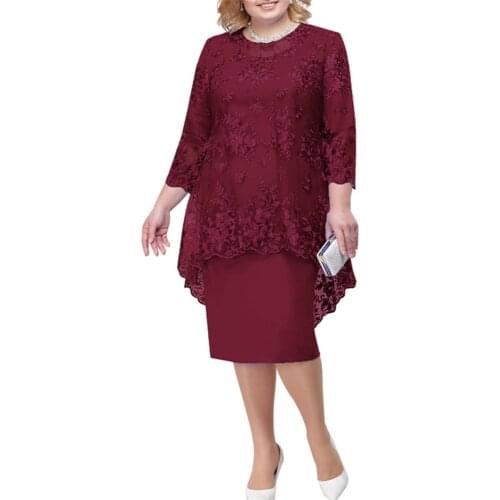 Lace Woman Wedding Suit Mother Of The Bride Dress Suits With Jacket 2 Pcs Womens Suit Large Size Women Wedding Evening Dress